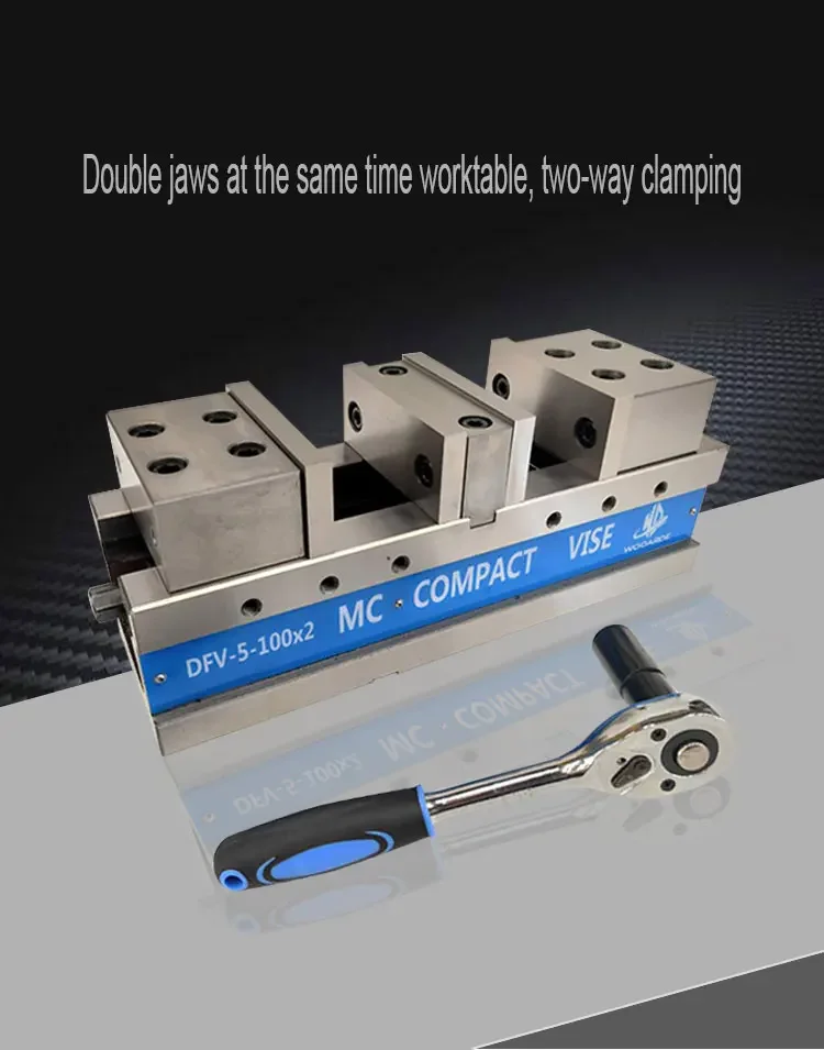 DFV-5-80x2 высокоточный фрезерный станок с ЧПУ MC компактные тиски двойной станцией и