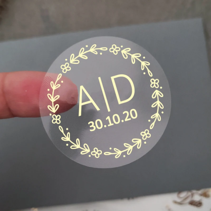 

Фольгированные золотые наклейки 100 шт.