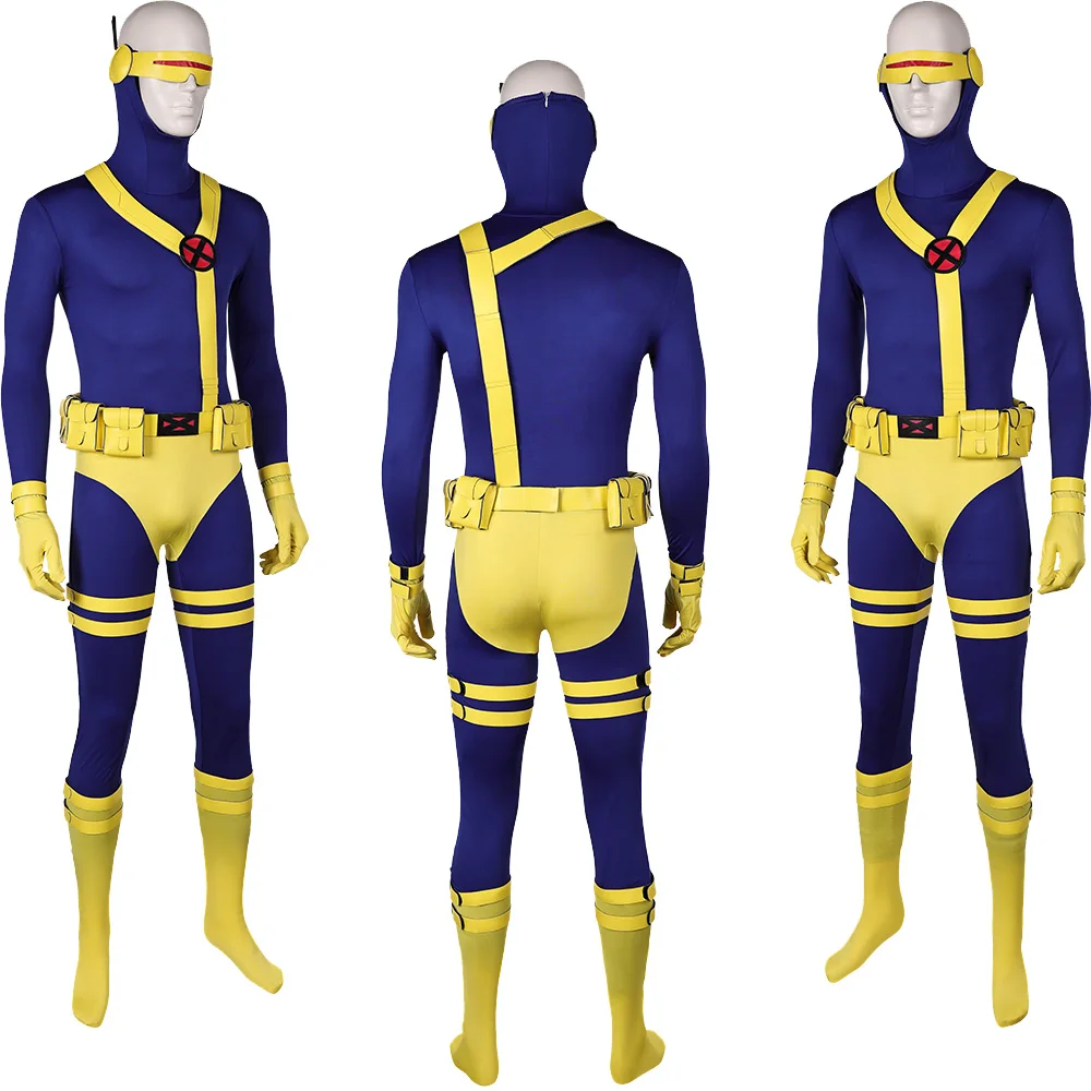 Костюм для косплея Скотта мужская маскировка Fantasia X 97 суперзлодей комбинезон
