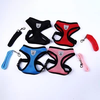 new dog traction chest strap pet set traction rope chest back breathable mesh dog strap dog harness
