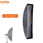 Godox 14x63 дюймов 35x160 см софтбокс Bowens Mount Strip Beehive Honeycomb Grid soфтbox для фото строб студия светильник