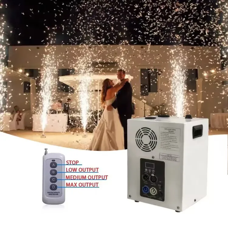 

2pcs 600w wireless digital spinning cold spark fountain machine for wedding disco dj stage show party