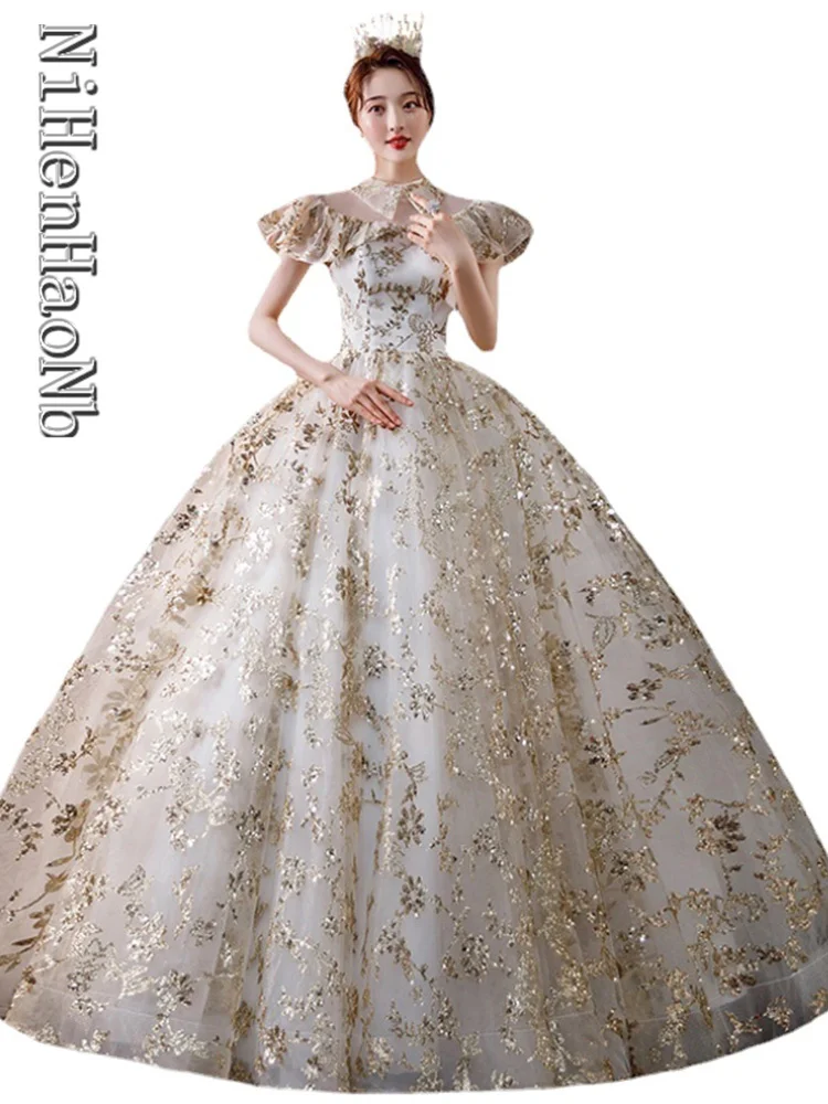 

Starry Sky Quinceanera Dresses High Quality French Elegant Backless luxury Embroidery Graduation Dresses