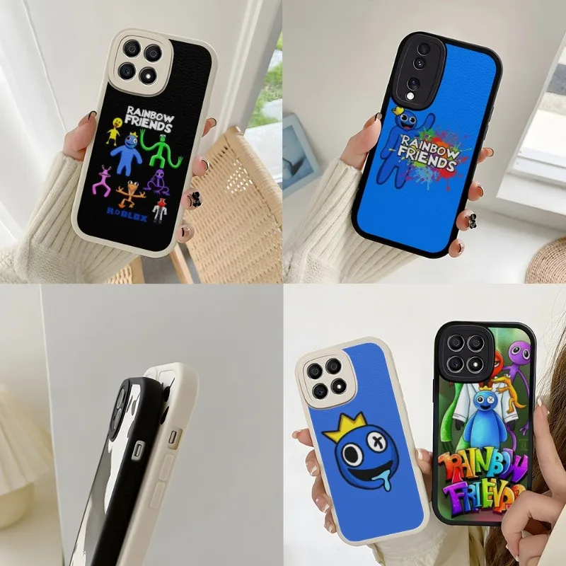 

Rainbow Friends Toy Cartoon Game Phone Case For Huawei P30 P40 P50 Mate 30 40 50 Nova 8 9 9SE 10 Y70 10z Pro Plus Lambskin Cover