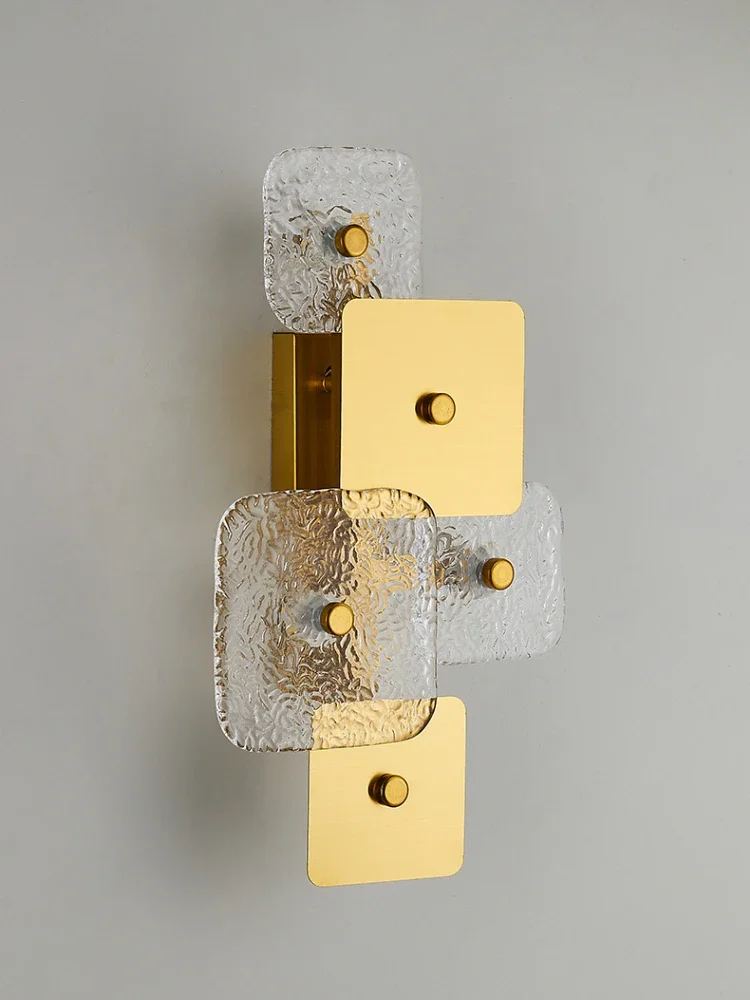 Роскошный прозрачный стеклянный настенный светильник в стиле постмодерн для