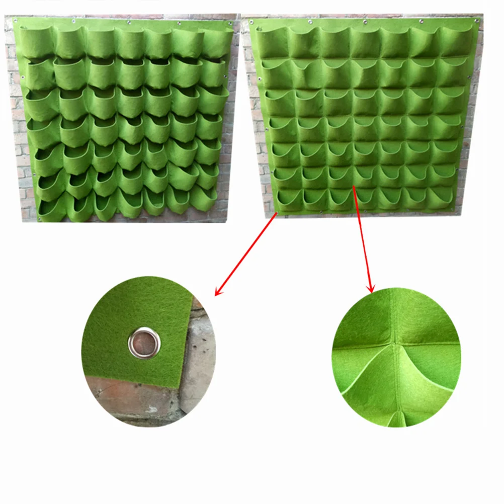 

1 шт. настенный вертикальный подвесной мешок для посадки, 12 дюймов, фетровый растущий мешок для сада, улицы (зеленый)