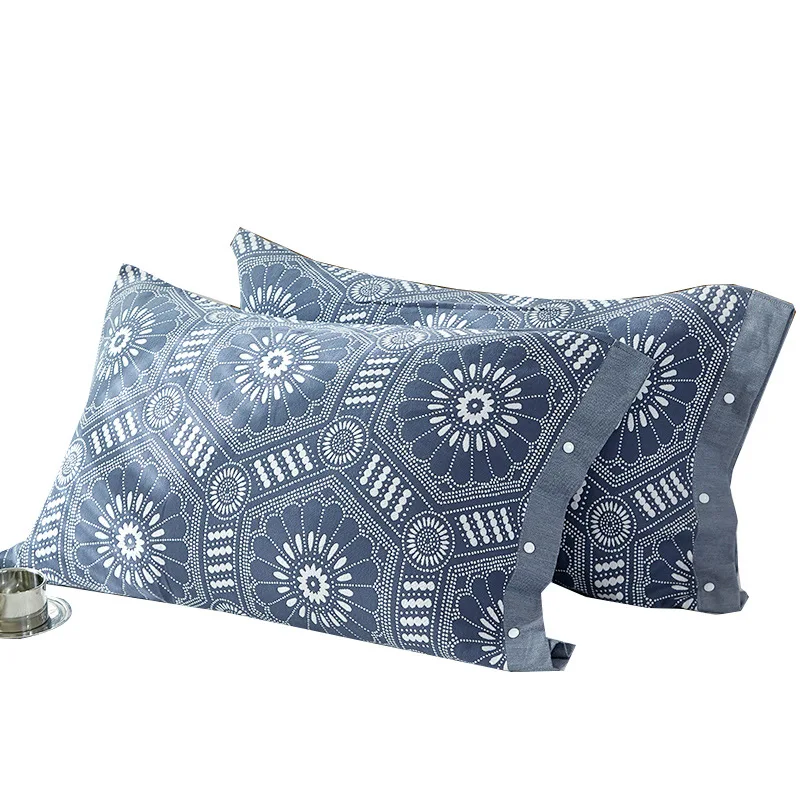 

Cotton Gauze Pillowcase One Pack Pillow Case All-Inclusive Buckle Fixed Non-Slip Pure Cotton Pillow Cover Pillow Case Sets