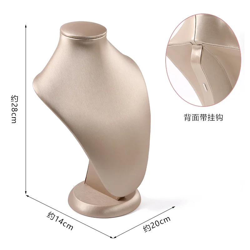 

Новая кожаная Подвеска для ювелирных изделий, ожерелье, подставка для демонстрации бюста, манекен, подвеска на цепочку, модель шеи, презентационная стойка, держатель, магазин