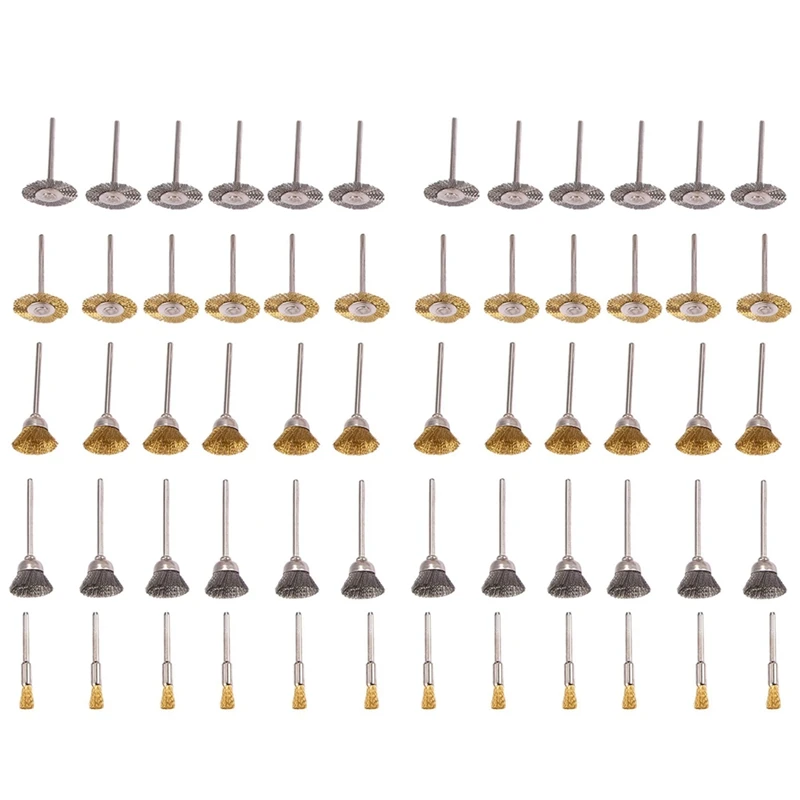 

72 шт., щётки из латунной проволоки