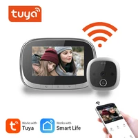 Tuya WiFi Video Doorbell Camera with Chime,Night Vision, Motion Detection,2-Way Audio, Cloud Storage, 4.3Inch LCD Screen Monitor