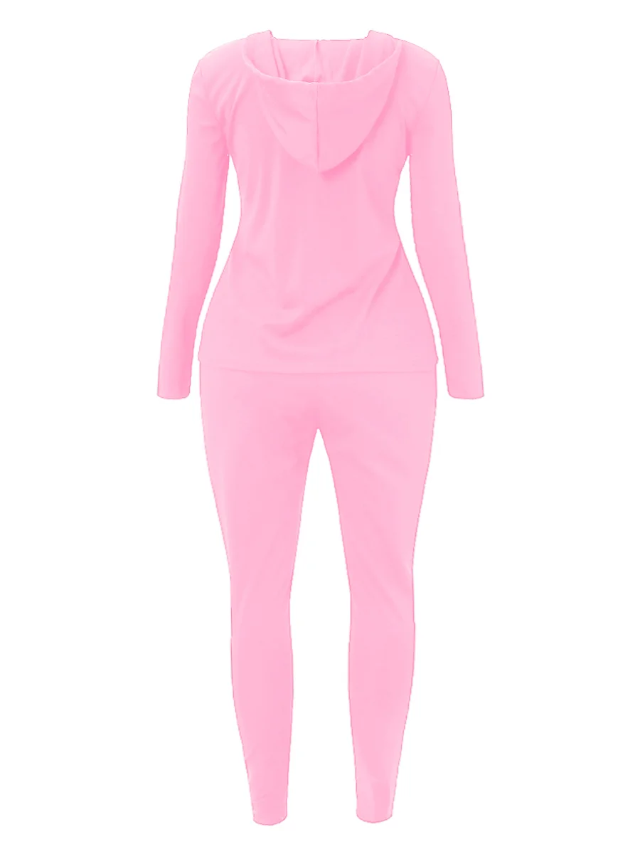 Plus Size Женский Осенний Комплект Спортивной Одежды Больших Размеров С Длинными