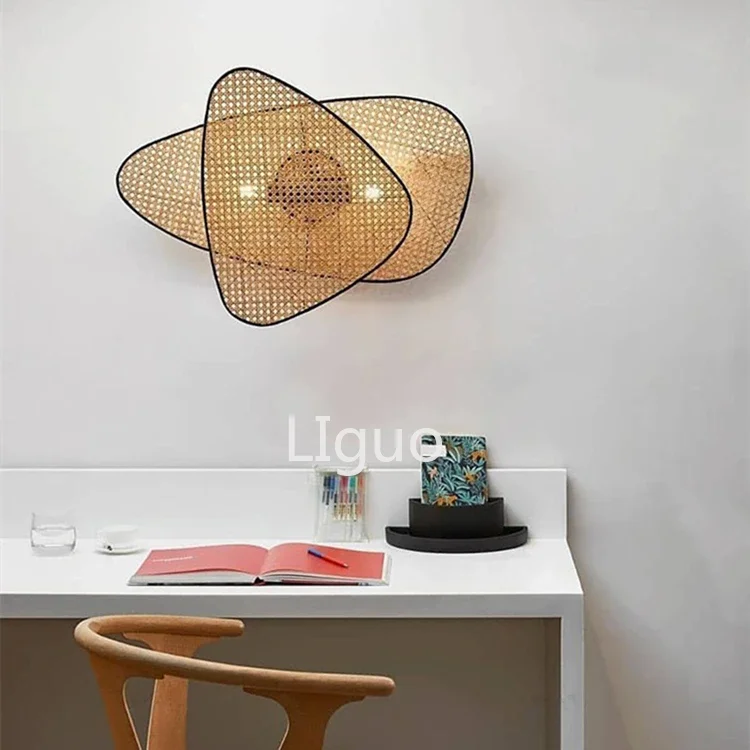 Плетеная Люстра для гостиной студии кухни деревянные бамбуковые лампы оттенки