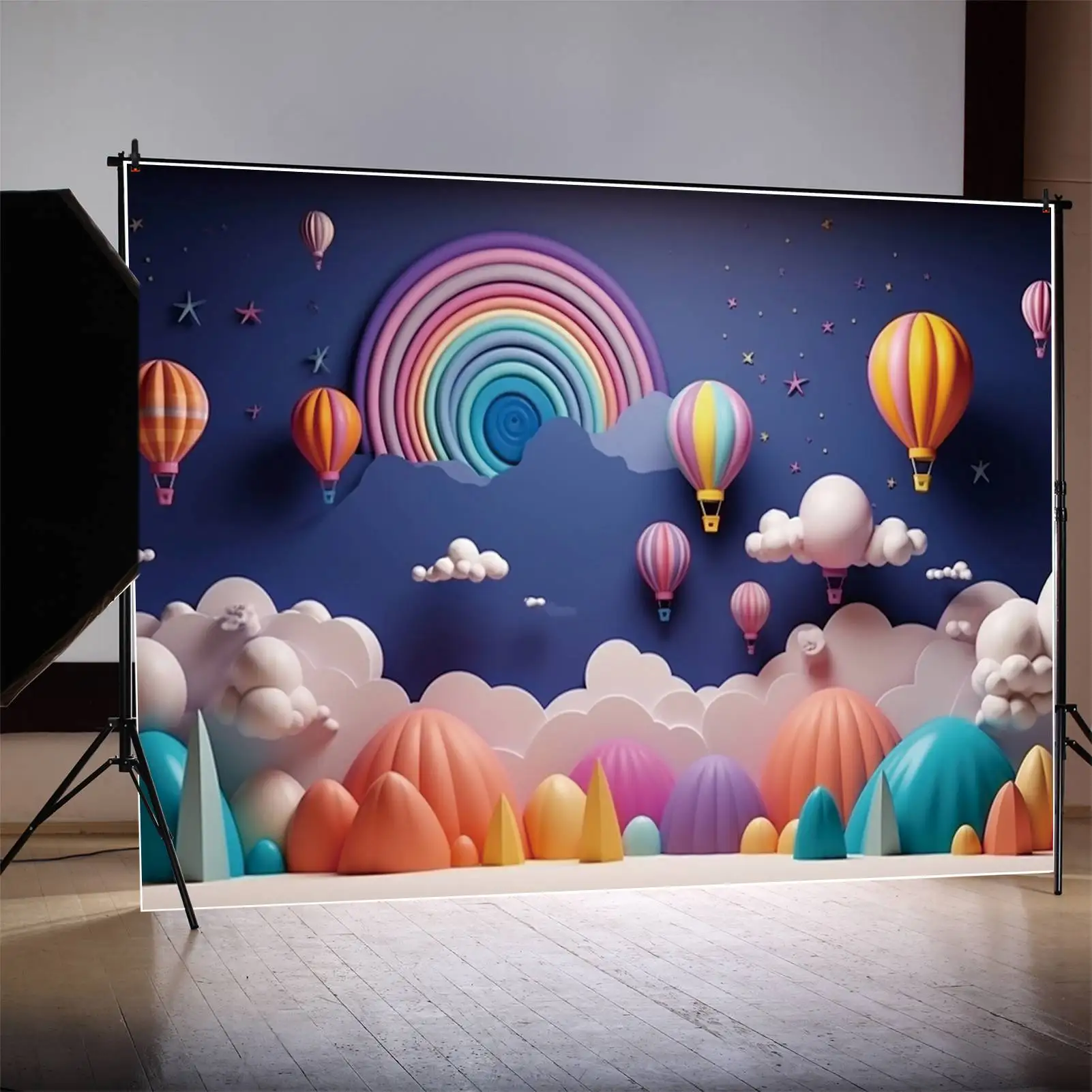 Декорации MOON.QG радужные для детской вечеринки дня рождения настенные фоны
