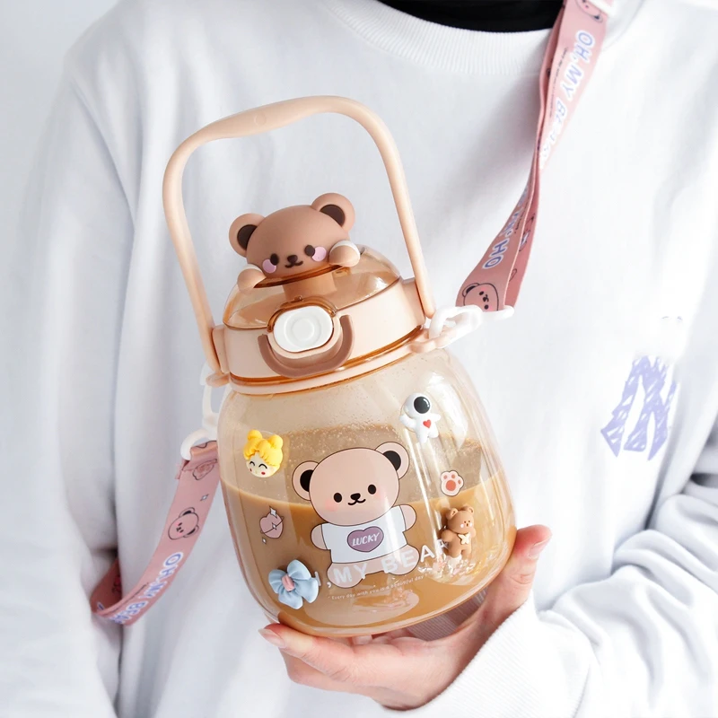 Милая бутылка для воды девочек детская кавайная пластиковая школьная сока