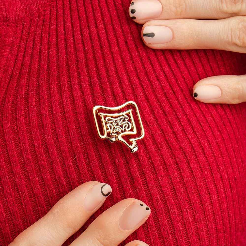 Медицинская брошь для кишечника Hanreshe пищеварительная система медицина