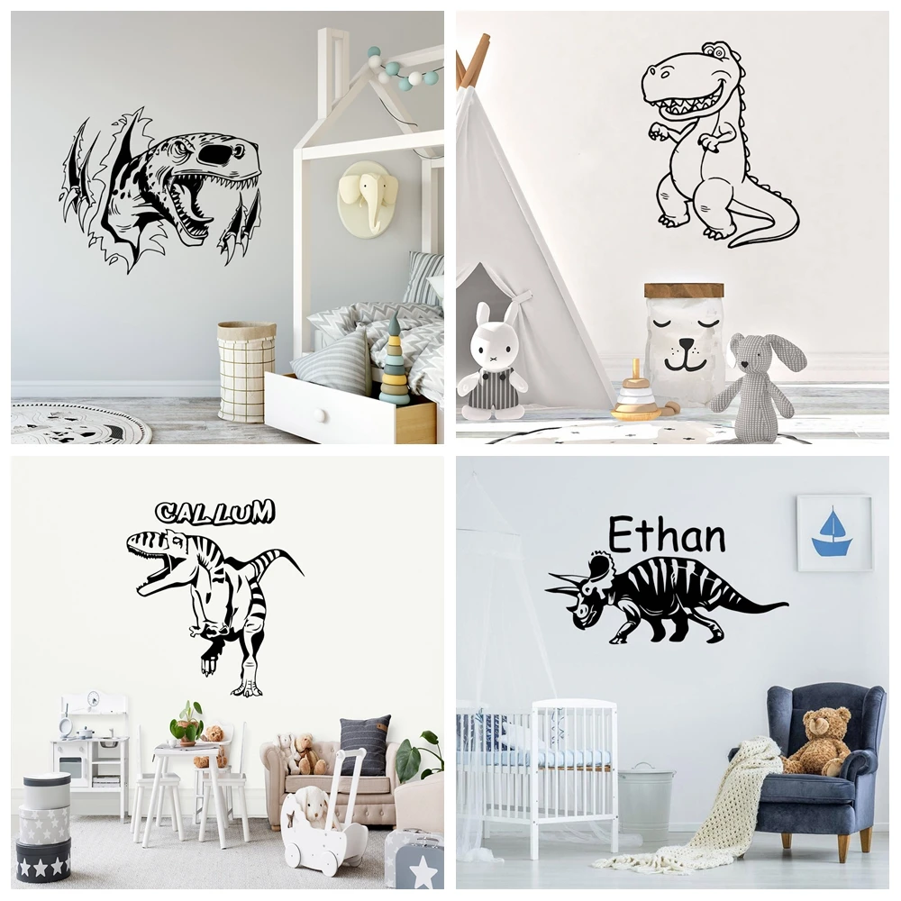 Наклейка на стену с изображением динозавра самоклеящаяся виниловая водостойкая