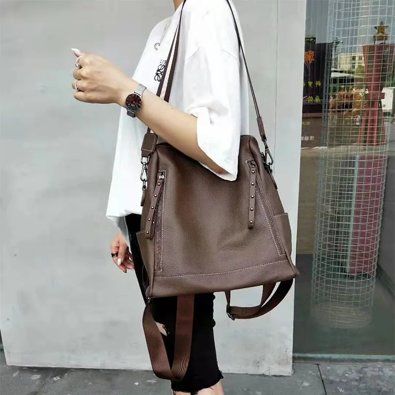 

2022 New Design Women's Bag Leather Bag Backpack Large Capacity Bag High Quality