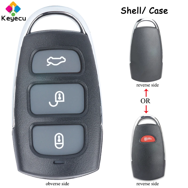 

Запасной чехол KEYECU для автомобильного ключа с 3/ 3 + 1 кнопками для Hyundai Elantra Sonata i10 для Kia Sorento Cerato Forte
