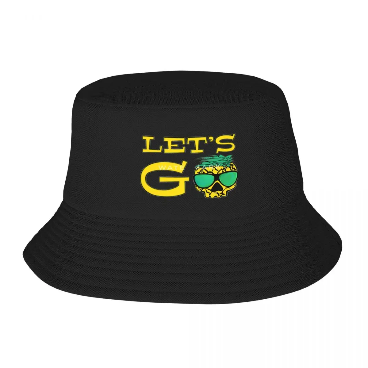 

Lets Go Pineapple Skull - Funny Surfing Quote Fisherman's Hat, Adult Cap Retro Cute Wind Light For Daily Nice Gift
