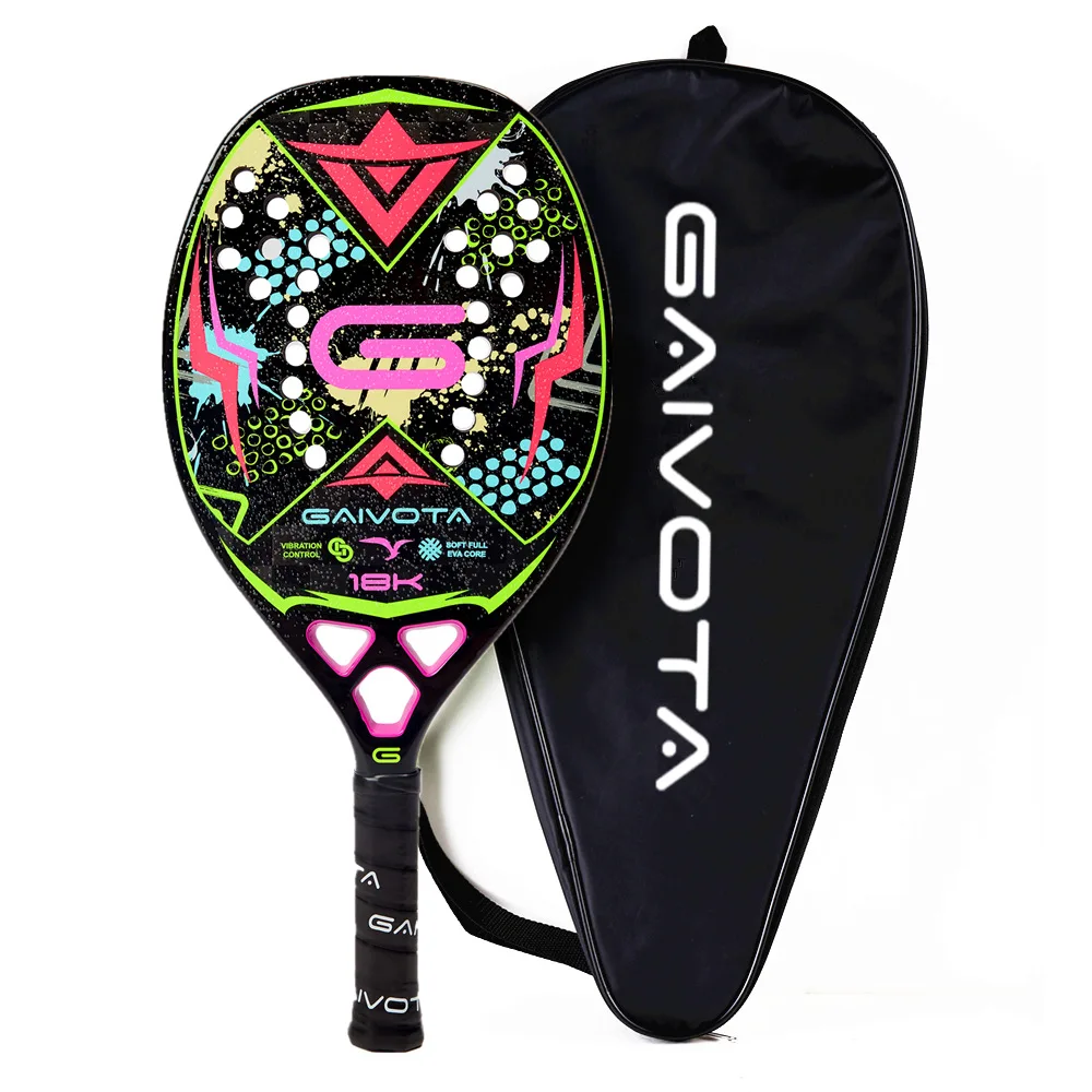 

GAIVOTA Beach Tennis racquet carbon 18K face rough senior athlete+backpack