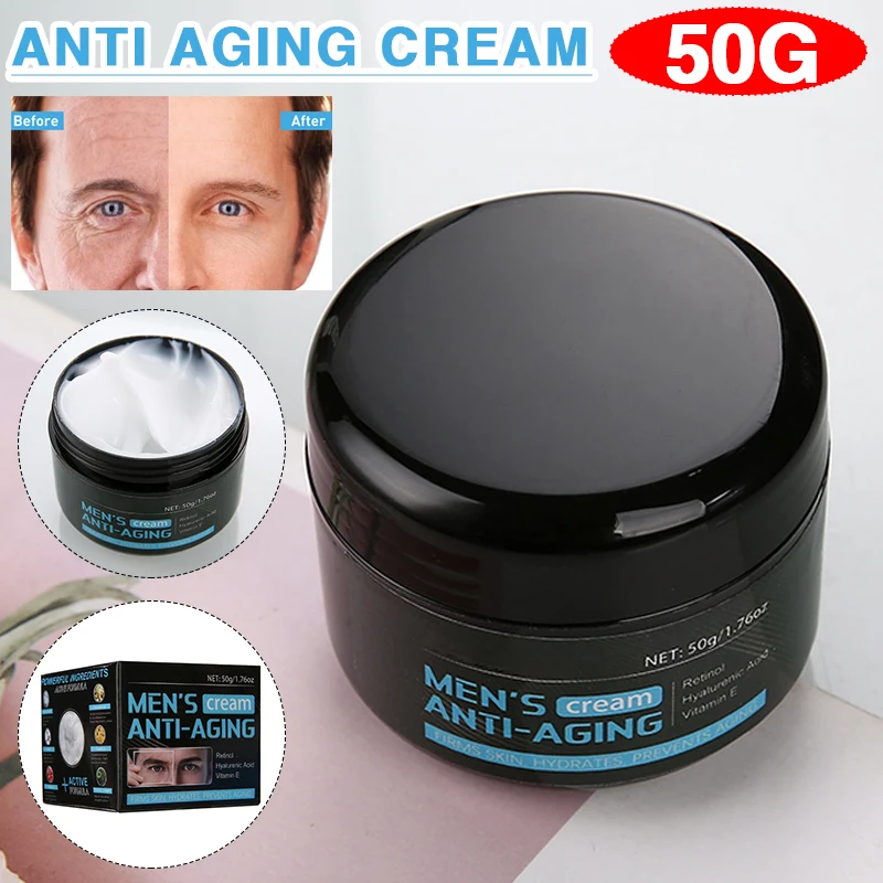 

1 Pc 50g Anti Aging Men's Face Cream Day & Night Moisturizers Firming Anti Wrinkles Moisturizing Oil Face Skin Care Cream Beauty