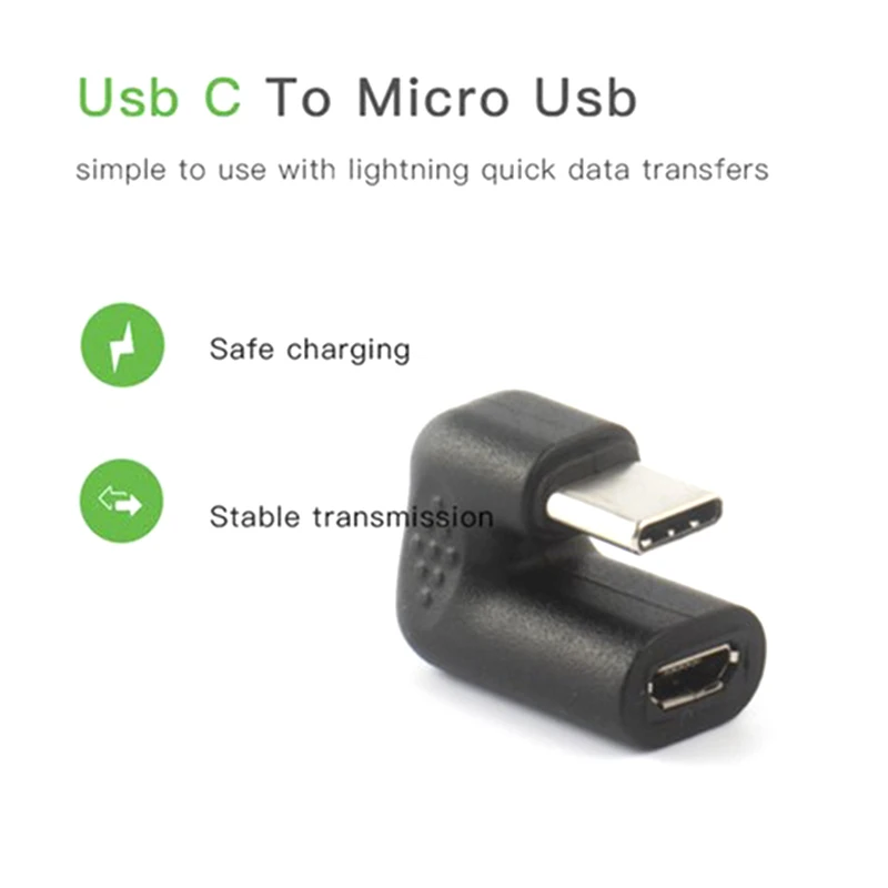 

360 ° угловой U-образный USB 3. 0 Type C штекер-гнездо к микро-USB гнезду OTG USB-C адаптер преобразователя для Huawei/Samsung/Xiaomi