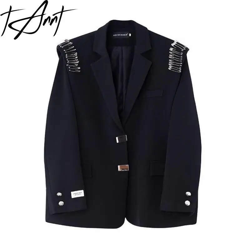 

Tannt Women Blazer Patchwork Irregular Black Women Blazers And Jackets Fashion Leisure Chic And Elegant Woman Jacket 2023 New