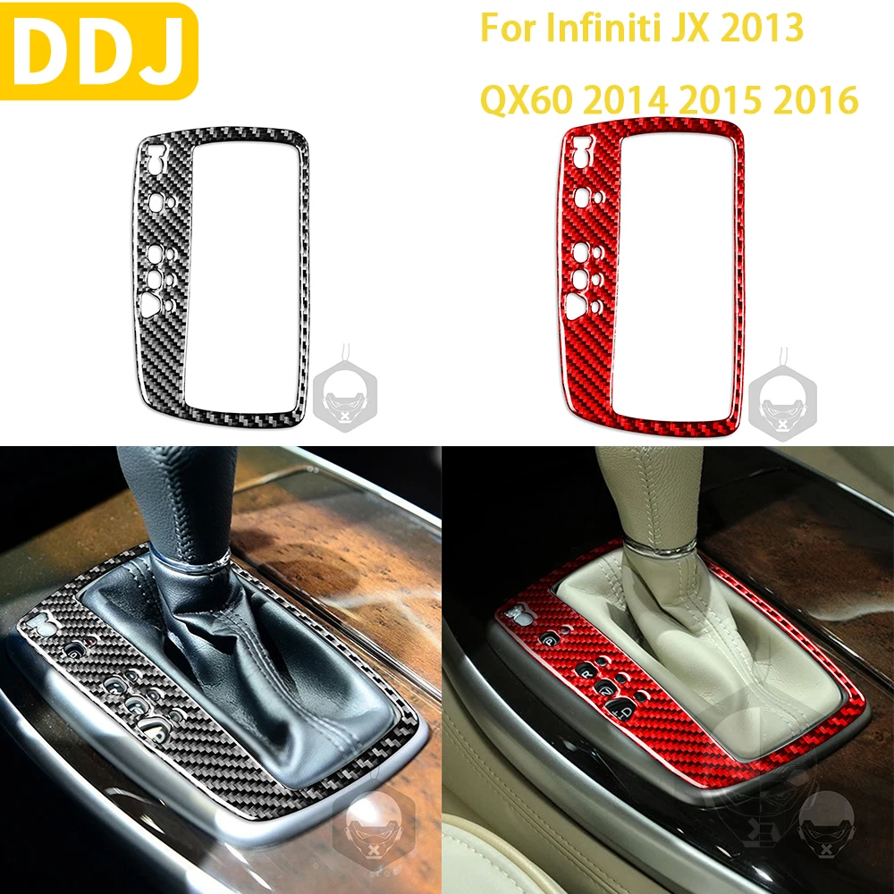 

For Infiniti JX 2013 QX60 2014 2015 2016 Car Accessories Interior Carbon Fiber Gear Box Trim Sticker Decoration