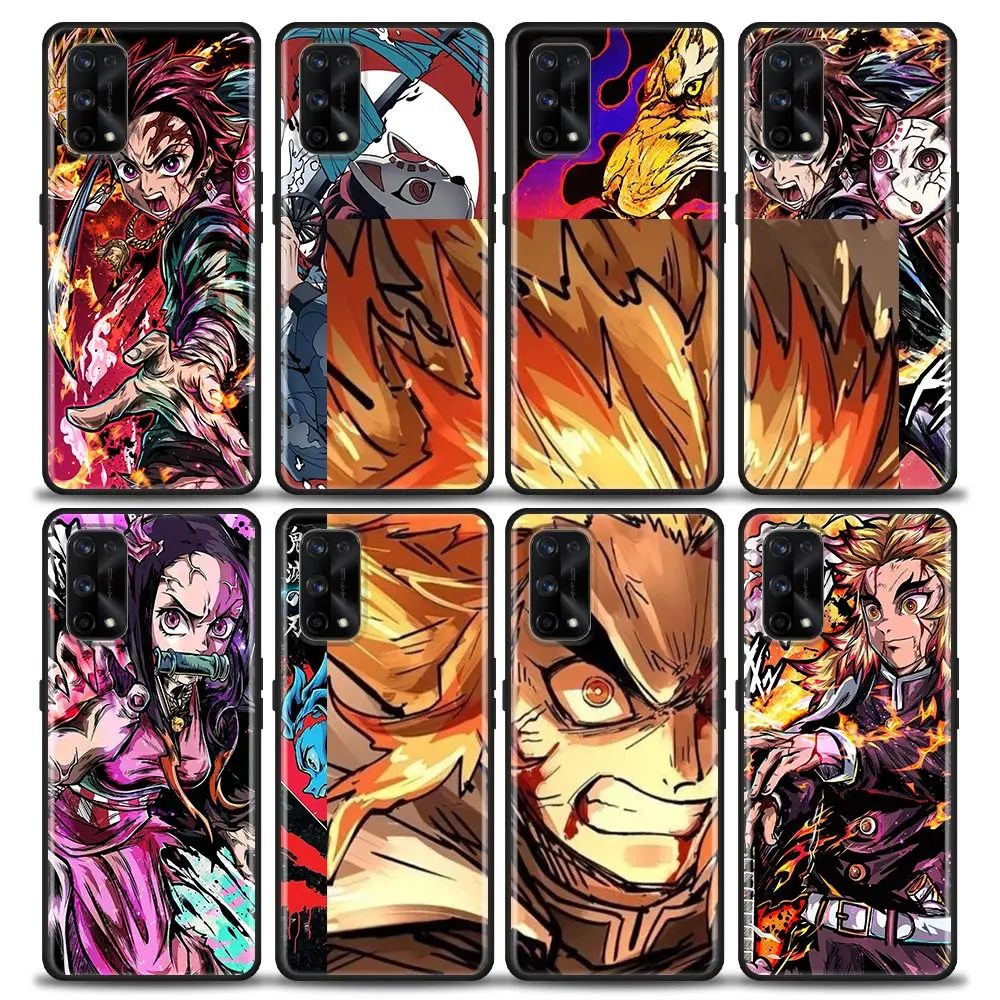 

Funda Case For OPPO Realme X50 X7 XT X 10 9 9I 8 8I 7 7I 6 5 Pro Plus 5G Phone Case Capa Para Shell Japanese Anime Demon Slayer