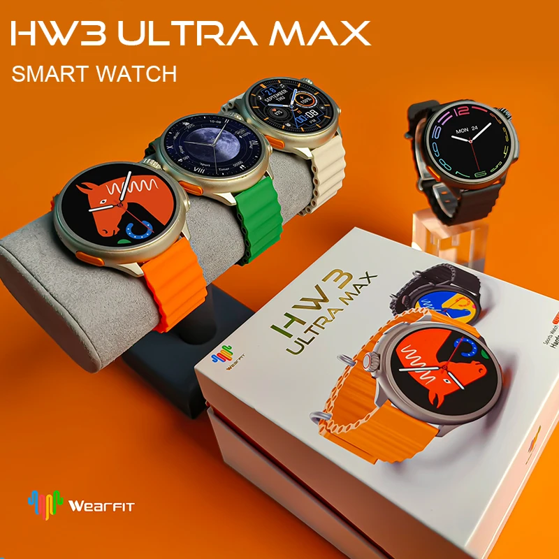 

HW3 Ultra Max Smart Watch Men 2023 New round Watch Waterproof Watches Sport Fitness Smartwatch Men 90+ Sport mode
