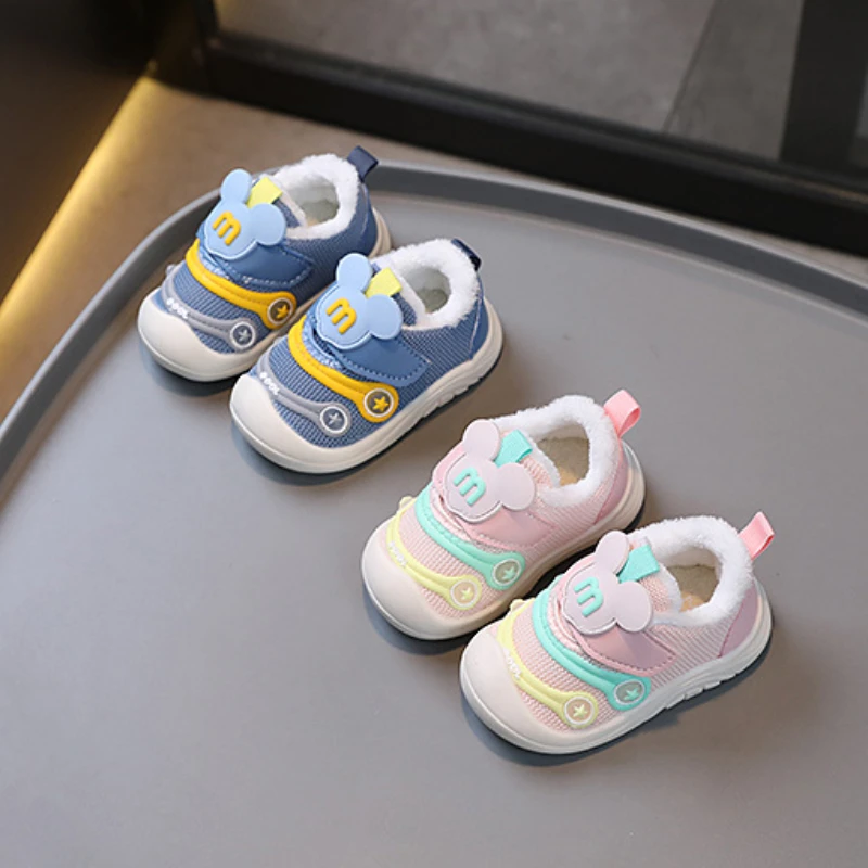 Бархатные Детские прогулочные туфли zapatillas зимняя новая Нескользящая спортивная