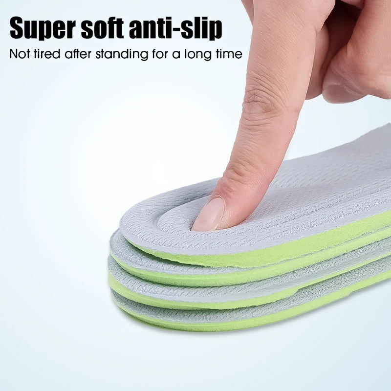 2PCS Soft Memory Foam Insoles for Shoes Men Women Deodorant Absorb-Sweat Massage Sport Insole Feet Orthopedic Shoe Sole Running