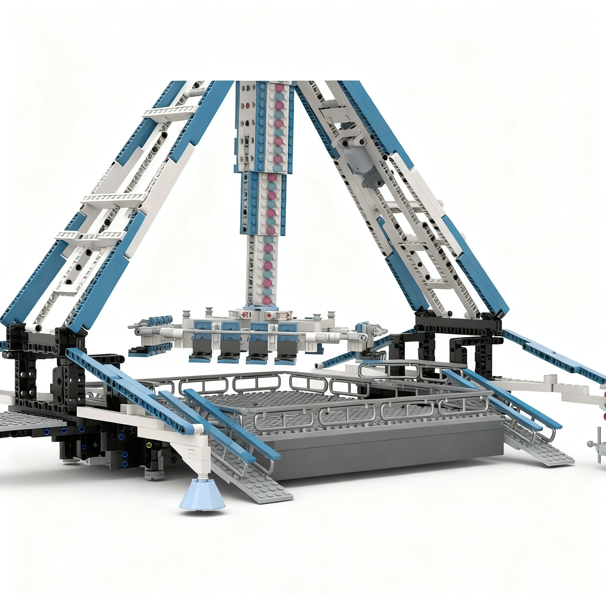 Фото 2191 деталь MOC Creator Expert: Модель аттракциона Loopfigter, конструктор, идея для рождественского подарка, DIY, для детского творчества №2