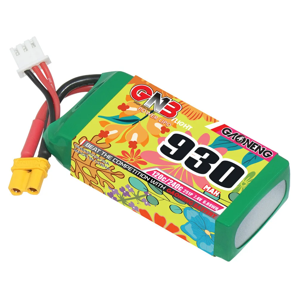 Обновленный аккумулятор 120C/240C GNB 2S 930 мАч Lipo для радиоуправляемого вертолета