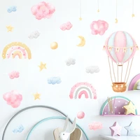 rainbow stickers wall sticker cloud air balloons baby girl room decor wall paper bedroom childrens room wallpaper nursery wall