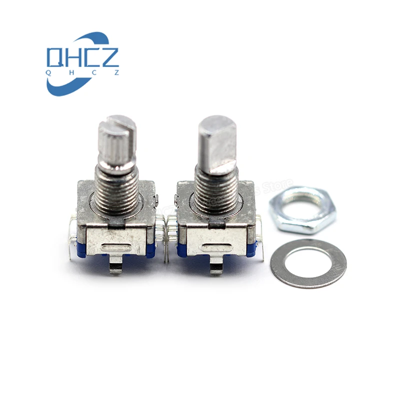 

5PCS/LOT 20 Position 360 Degree Rotary Encoder EC11 w Push Button 5Pin Handle Long 15/20MM With A Built In Push Button Switch