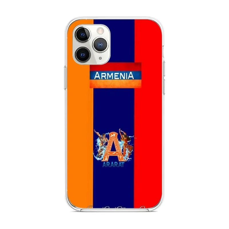 Фото Чехол для телефона с флагом армянии для IPhone 14 13 12 11 XS X 8 7 6 Plus Mini Pro Max SE 2022, мягкий прозрачный чехол для телефона №2
