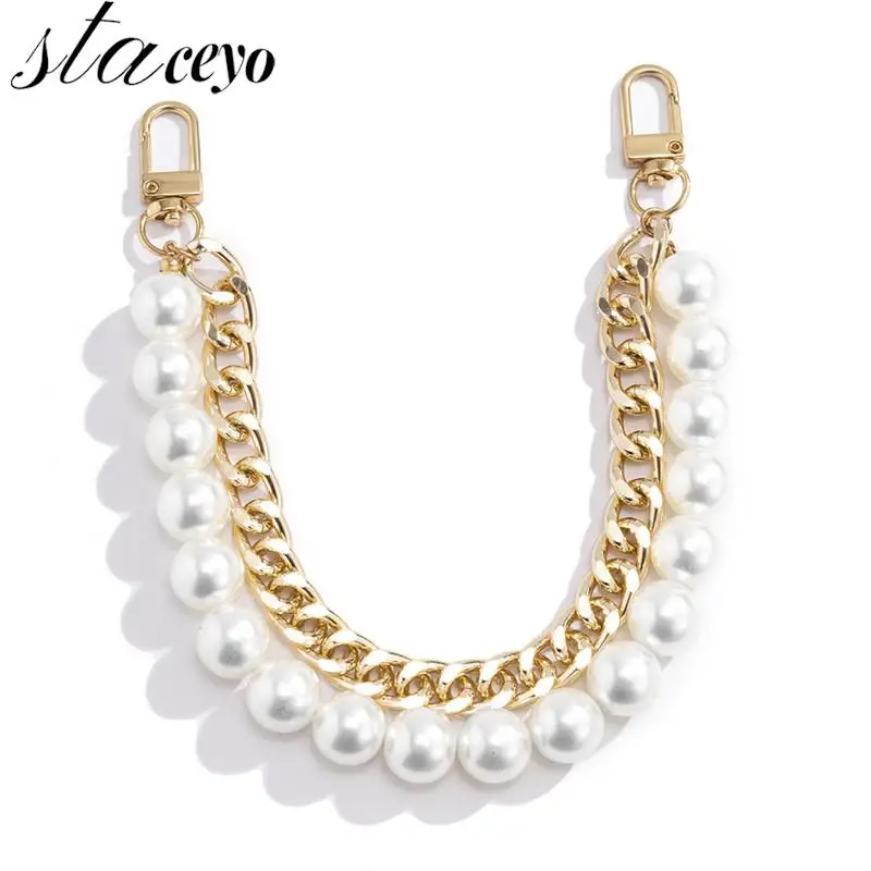 

Pearl Strap For Bags Handbag Accessories Purse Belt Handles Cute Bead Chain Tote Women Parts