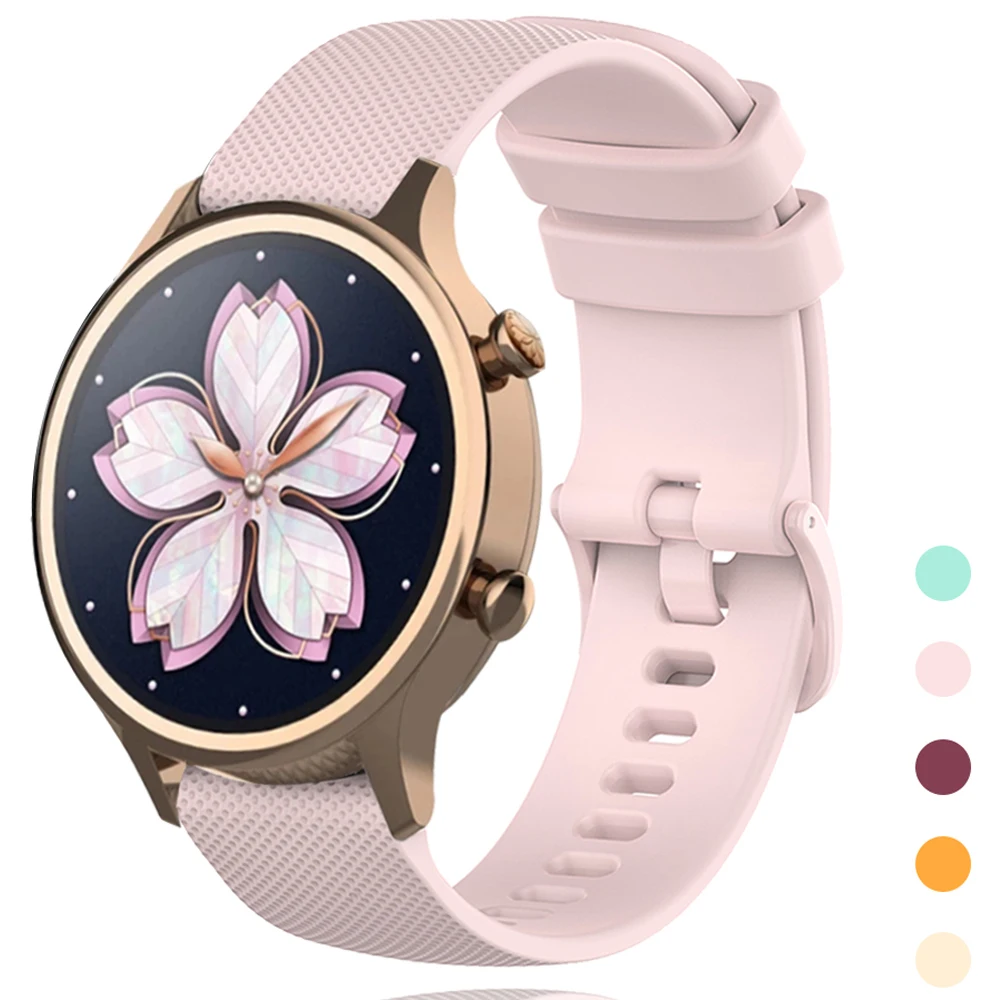 

Wrist Straps For Ticwatch C2 Plus Rose Gold Watch Band For Ticwatch C2+ Rose Gold Silicone Bracelet 18MM Replacement Watch Belt
