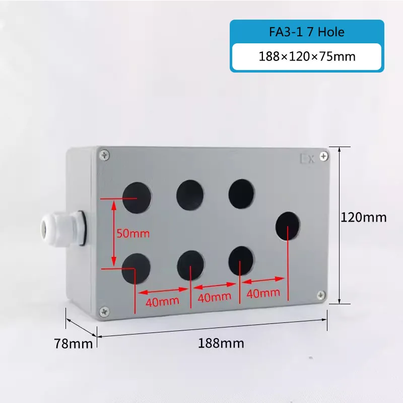 

Взрывозащищенный литой алюминий водонепроницаемый кнопочный переключатель блока управления открыванием 22 мм Кнопка аварийного остановки переключатель из алюминиевого сплава