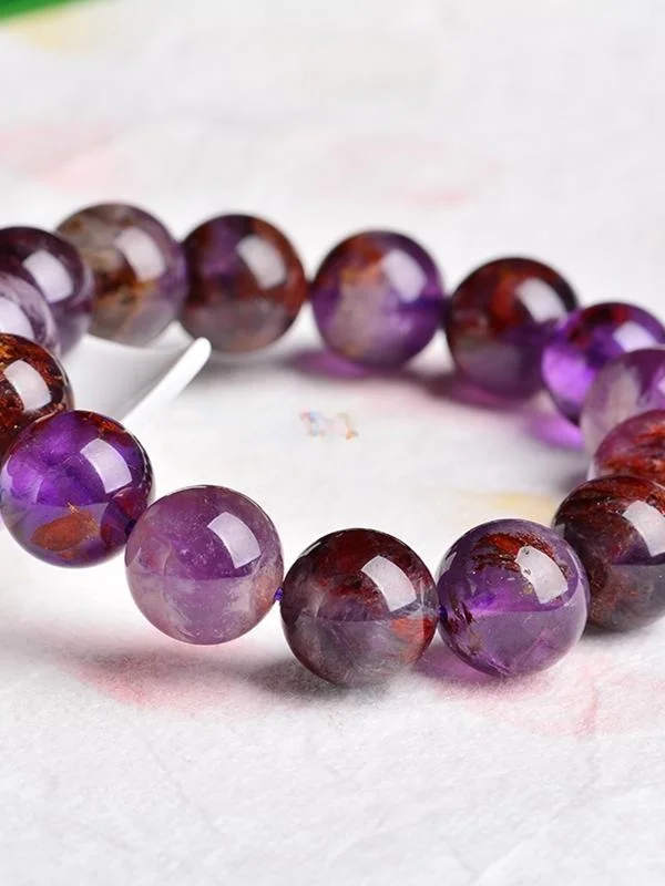 Семья Donghai Jingcheng натуральный фиолетовый браслет-призрак титановый кристалл