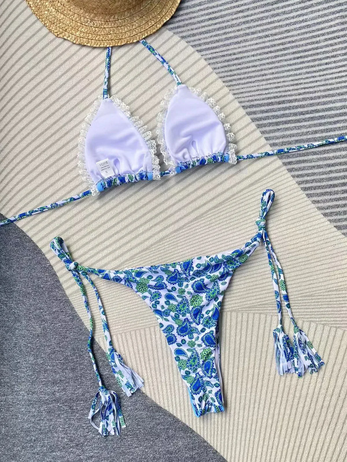 Женский купальник Бандажное бикини с пуш-ап сексуальный комплект стринги