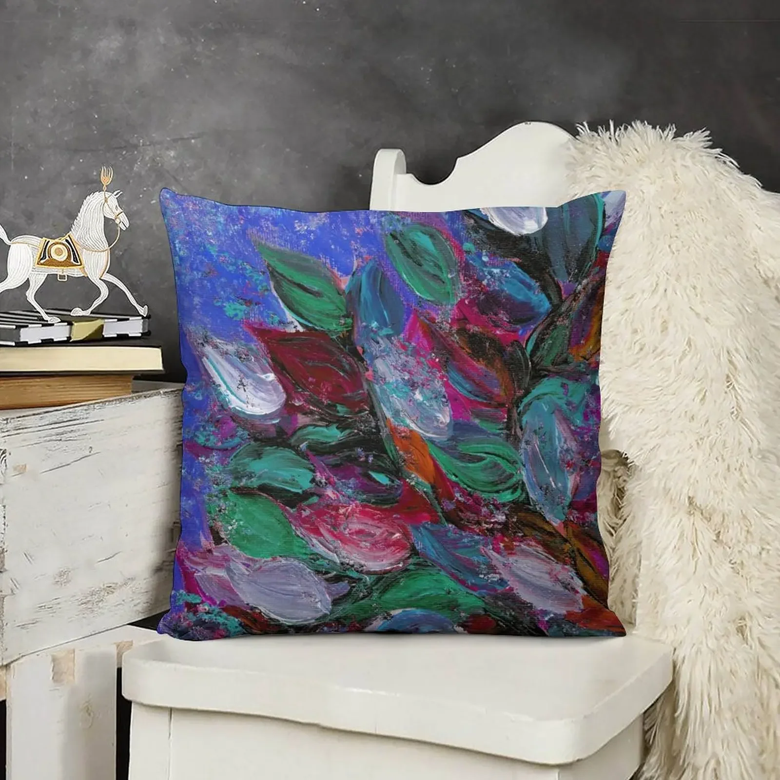 BLOOMING BEAUTIFUL 3 насыщенный темно-синий пурпурный фуксия розовый красный зеленый с