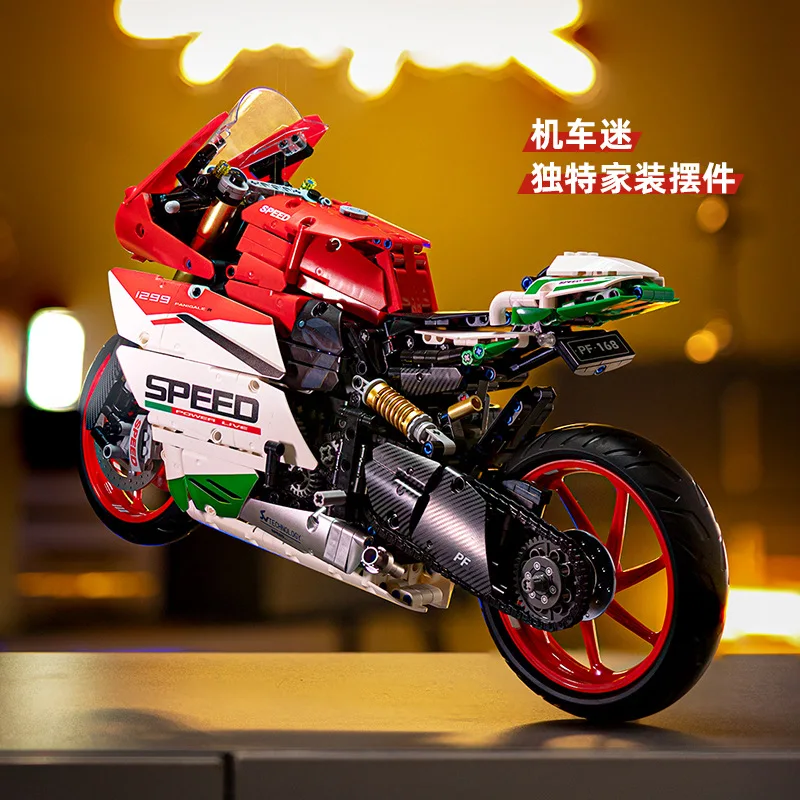 _ 1:5 MOC технический мотоцикл строительные блоки модель кирпичи сборка игрушки для