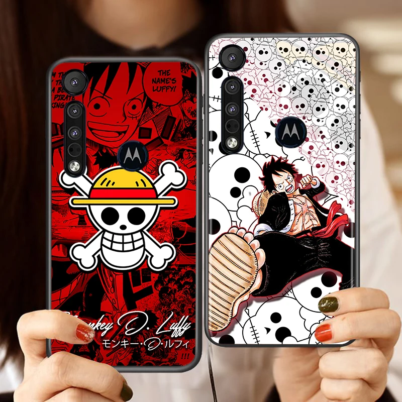 cool anime one piece for motorola moto g g60 g60s g50 g40 g9 g10 e7i e6s power edge 20 e20 2021 x3 s pro black phone case free global shipping