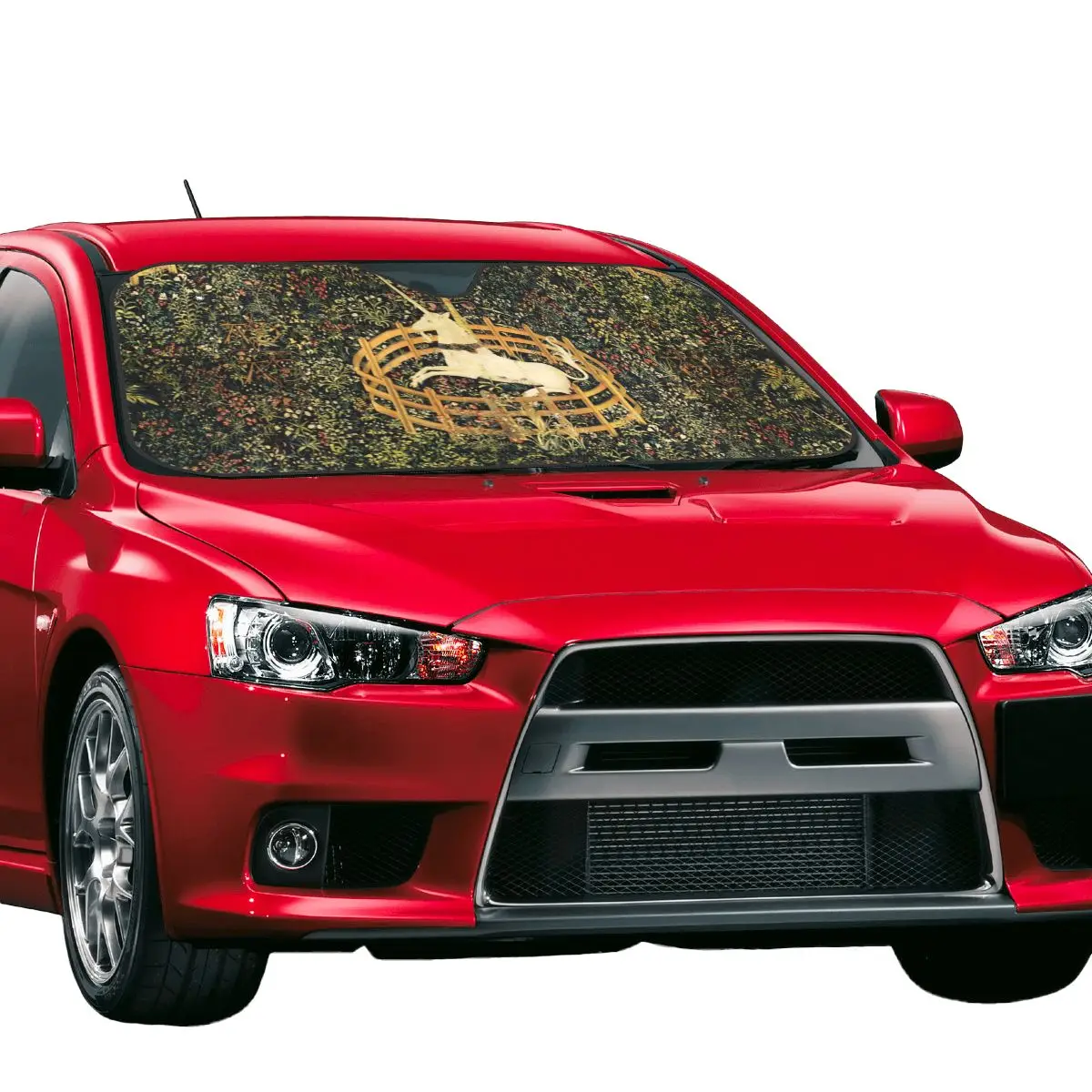 

Unicorn And Gothic Fantasy Flowers Floral Funny Windshield Sunshade Magic Animal Aluminium Foil Car Sunshade Sunscreen Curtain