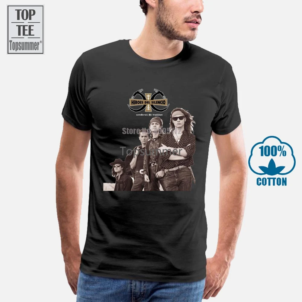 

Heroes Del Silencio Senderos De Traicion T Shirt Camiseta Bunbury Fashion Men And Woman T Shirt Free Shipping