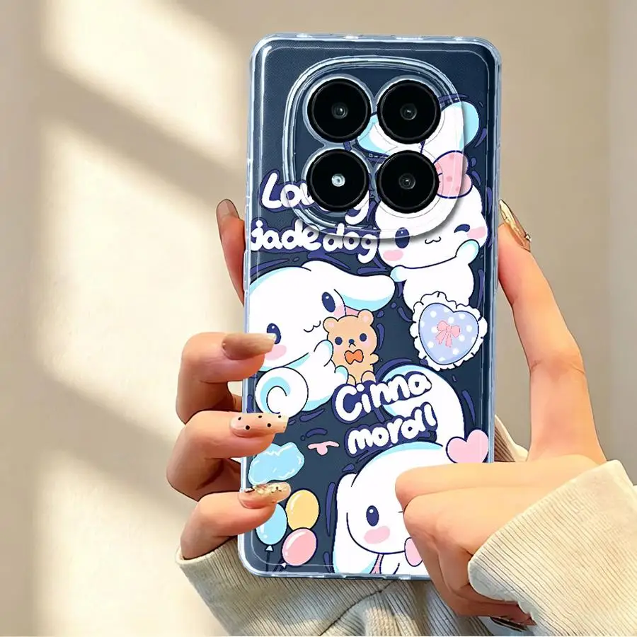 Фото Прекрасный мягкий чехол для телефона Sanrio Cinnamoroll для Xiaomi Redmi Note 15 11S 10S 9 10 13C 11 A4 12S 14C 12 Note 13 14 Pro Plus №5