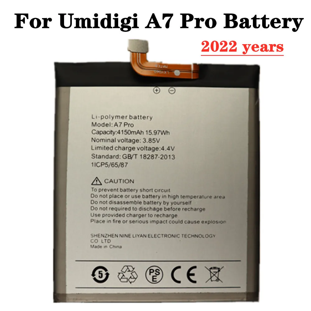 

2022 years New UMI A7 Pro Battery 4150mAh For Umidigi A7 Pro A7Pro Phone Battery 100% New Replacement Bateria Batteries
