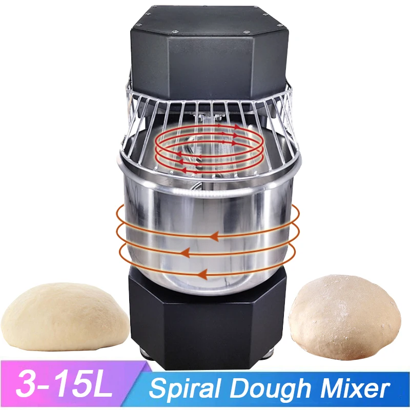 

Infinitely Adjustable Speed Planetary Bread Dough Mixing Blender Pizza Cake Noodle Ferment Flour Mixer with Stainless Steel Bowl